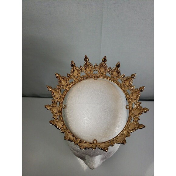 Signed K & K Luxury Retro Purple Crystal Bridal Crown Baroque Rhinestone Tiaras main image 7
